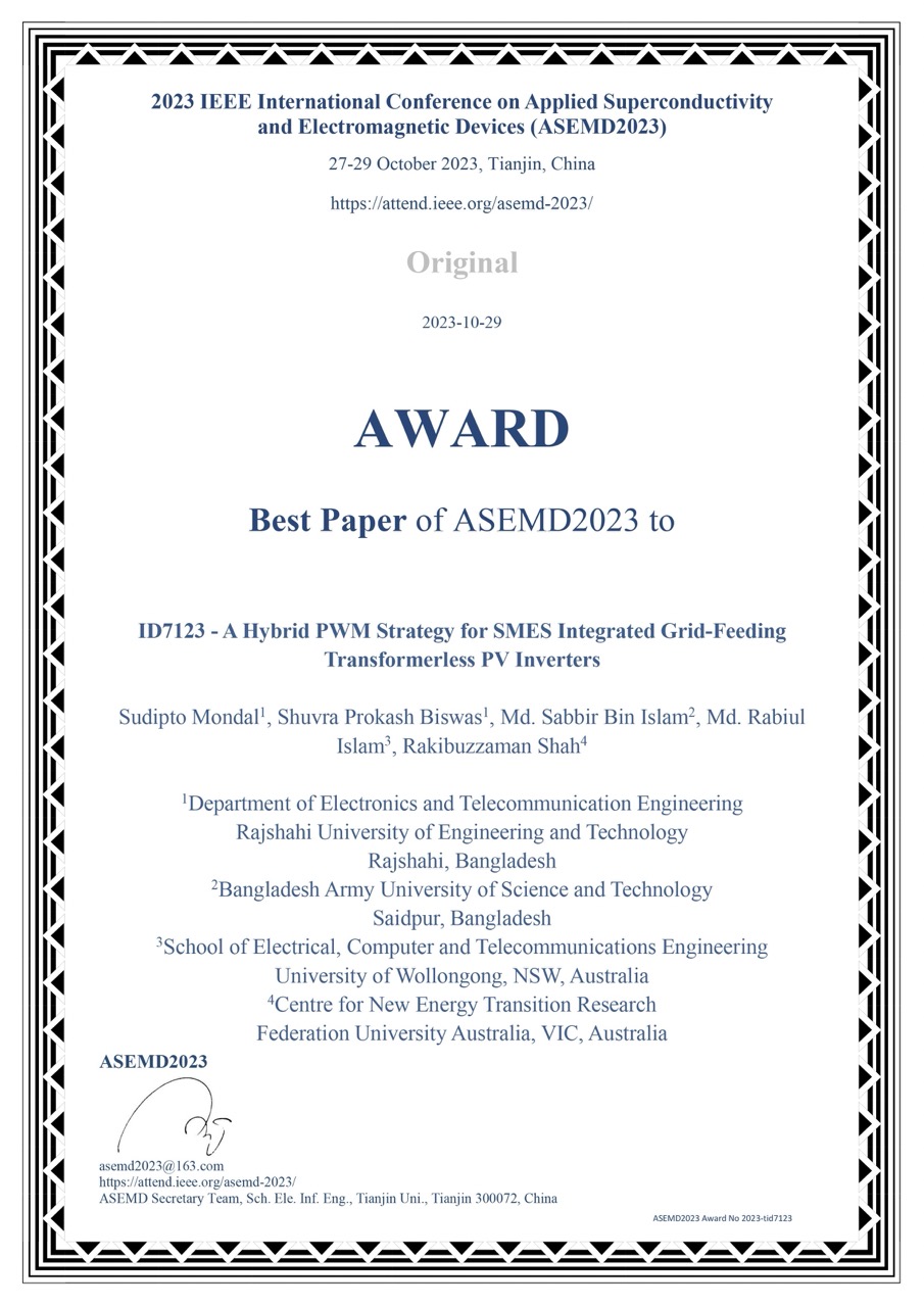 Best Research Paper Award